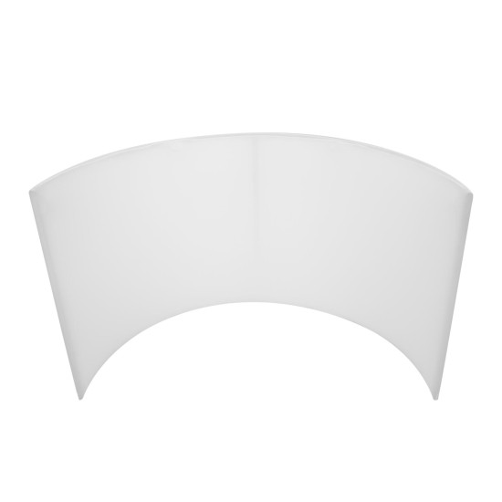 OMNITRONIC Mobile DJ Screen Curved con Cover Bianca - Schermo Portatile per Tavoli DJ
