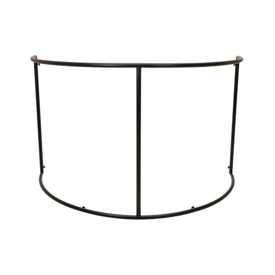 OMNITRONIC Mobile DJ Screen Curved con Cover Bianca - Schermo Portatile per Tavoli DJ