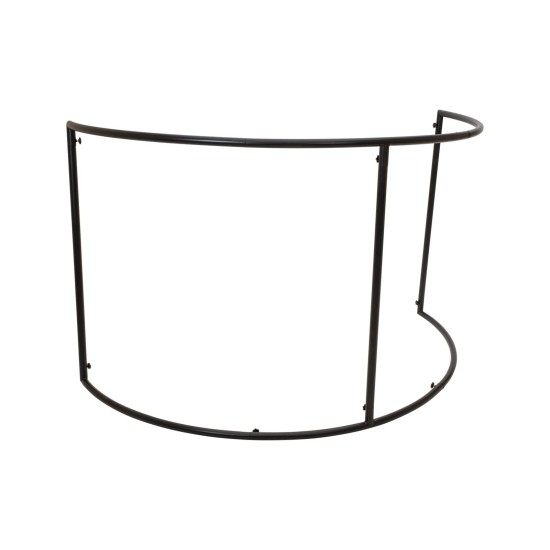 OMNITRONIC Mobile DJ Screen Curved con Cover Bianca - Schermo Portatile per Tavoli DJ