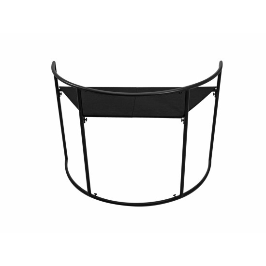 OMNITRONIC Tavolo DJ Portatile Curved: Stand Mobile per Eventi con Rivestimento Lavabile e Telaio in Acciaio
