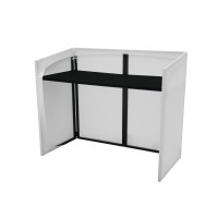 OMNITRONIC DJ Stand Portatile con Cover Traslucida - Struttura Pieghevole e Retroilluminazione LED