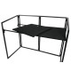 OMNITRONIC DJ Stand Portatile con Cover Traslucida - Struttura Pieghevole e Retroilluminazione LED