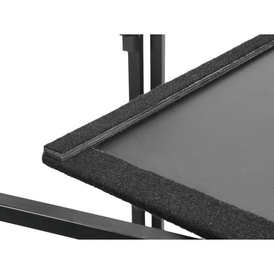 OMNITRONIC DJ Stand Portatile con Cover Traslucida - Struttura Pieghevole e Retroilluminazione LED