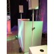 OMNITRONIC DJ Stand Portatile con Cover Traslucida - Struttura Pieghevole e Retroilluminazione LED
