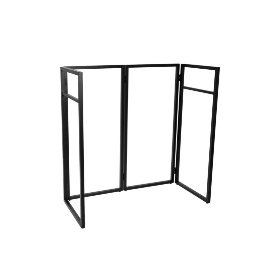 OMNITRONIC DJ Stand Portatile con Copertura, Effetto Luce Retroilluminato, Alluminio Leggero