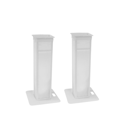 EUROLITE Set 2 Supporti Variabili per Altoparlanti e Luci da Palco con Cover e Borsa, Bianco