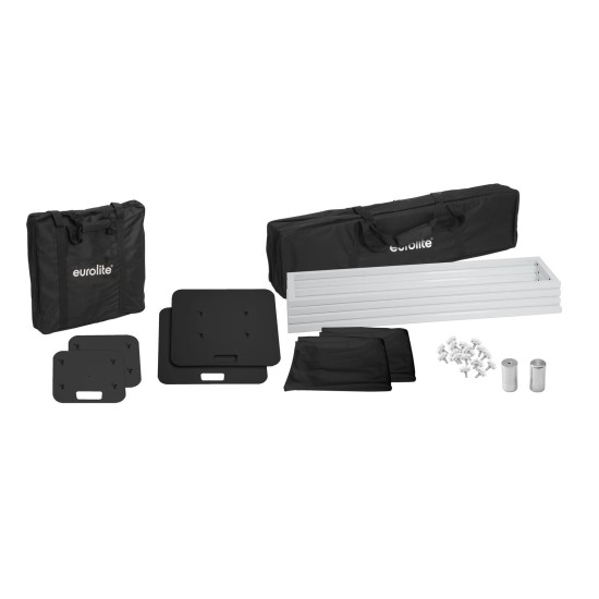 EUROLITE Set 2 Supporti Palco 150 cm con Cover, Borsa, Nero - Ideale per Effetti Luce e Casse