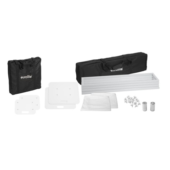 Set EUROLITE 2x Supporti Palco 150 cm con Cover e Borsa Bianca - Ideale per Illuminazione Professionale