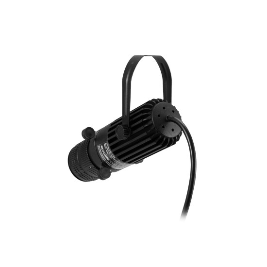 Spot LED professionale EUROLITE Mini PFE-12 CW 12W CRI 91, fascio 28°, silenzioso, per fiere e riprese