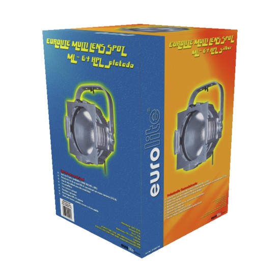 EUROLITE ML-64 GKV Multi Lens Spot Argento - Proiettore LED Professionale a Basso Consumo