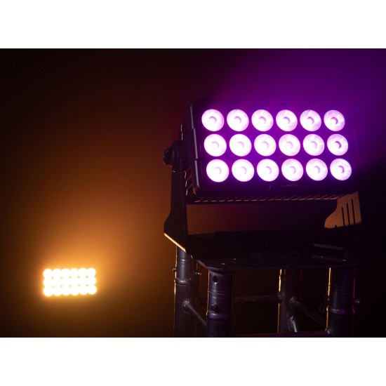 EUROLITE Multiflood IP 18x10W RGBW: Effetto Luce DMX, Wash CRMX per Illuminazione Scenografica