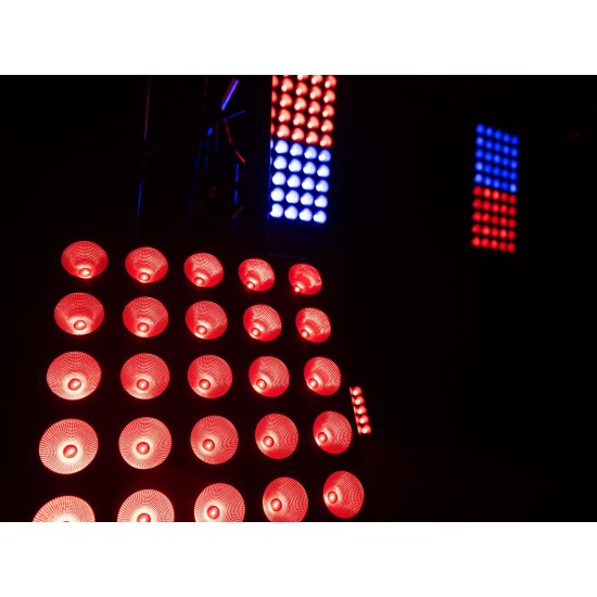 EUROLITE LED Pixel Matrix Panel 5x5 RGB/WW - Proiettore LED per Effetti di Luce DMX