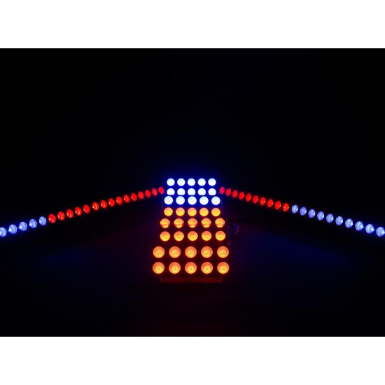 Pannello Eurolite LED Pixel Matrix 2x5 RGB/WW con Effetto Luce DMX e Controllo Pixel