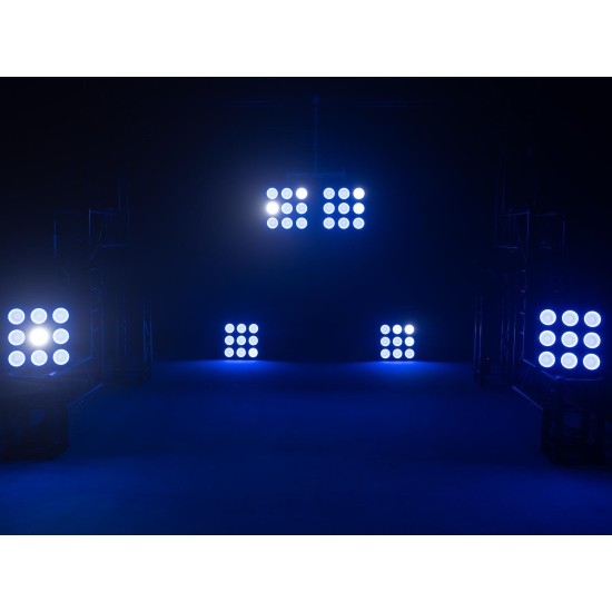 EUROLITE LED IP Atmo Blinder 9: Proiettore LED da Palco con Controllo Pixel