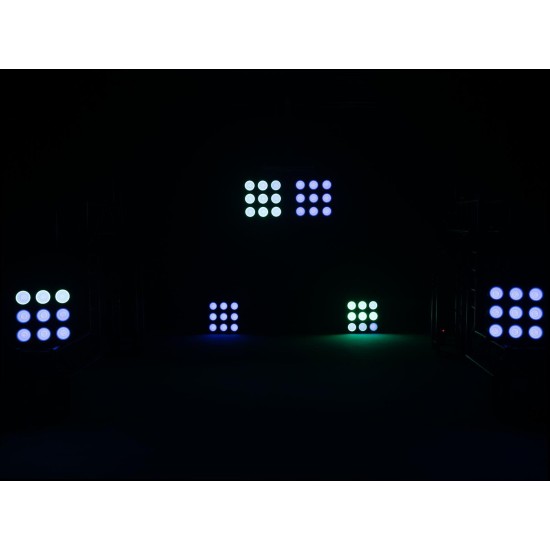 EUROLITE LED IP Atmo Blinder 9: Proiettore LED da Palco con Controllo Pixel