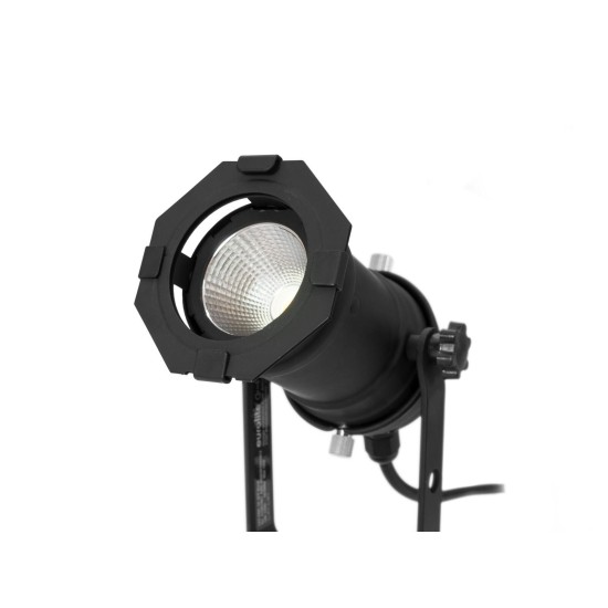 EUROLITE LED PAR-16 3CT Nero - Proiettore LED Dimmerabile con Raffreddamento Passivo e CRI Elevato