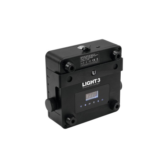 EUROLITE AKKU Flat Light 3 Nero: Proiettore LED RGBW Wireless con QuickDMX