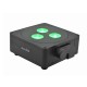 EUROLITE AKKU IP Flat Light 3 Nero - Proiettore LED da Palco Wireless con Effetto Luce DMX