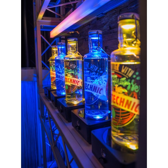 EUROLITE AKKU IP Flat Light 3 Nero - Proiettore LED da Palco Wireless con Effetto Luce DMX