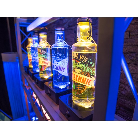 EUROLITE AKKU IP Flat Light 3 Nero - Proiettore LED da Palco Wireless con Effetto Luce DMX