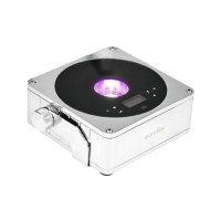 Faretto LED EUROLITE AKKU IP Flat Light 1 cromo 15W RGBW IP65 con QuickDMX e batteria ricaricabile