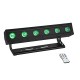 Barra LED Professionale EUROLITE AKKU IP BAR-6 QCL RGBW con QuickDMX e Telecomando IR