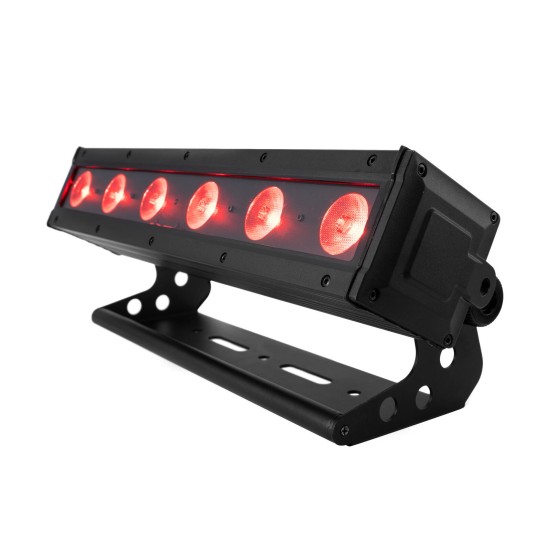 Barra LED Professionale EUROLITE AKKU IP BAR-6 QCL RGBW con QuickDMX e Telecomando IR