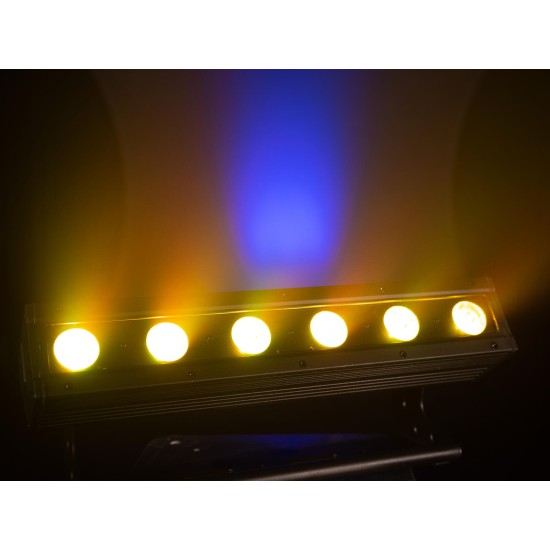 Barra LED Professionale EUROLITE AKKU IP BAR-6 QCL RGBW con QuickDMX e Telecomando IR