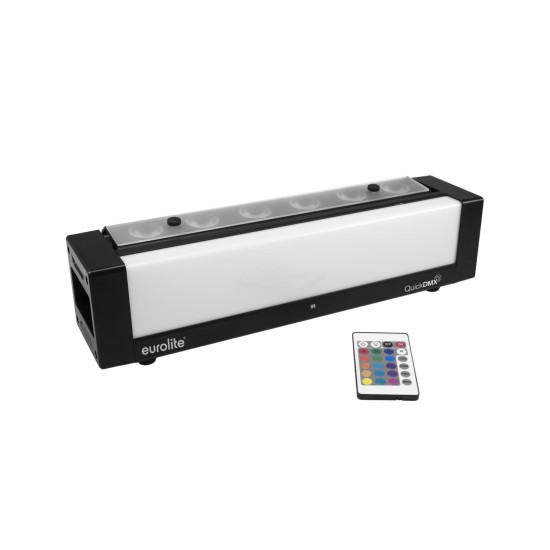 Barra LED a Batteria Eurolite AKKU Bar-6 Glow QCL con DMX Wireless e Effetti Luce Professionali