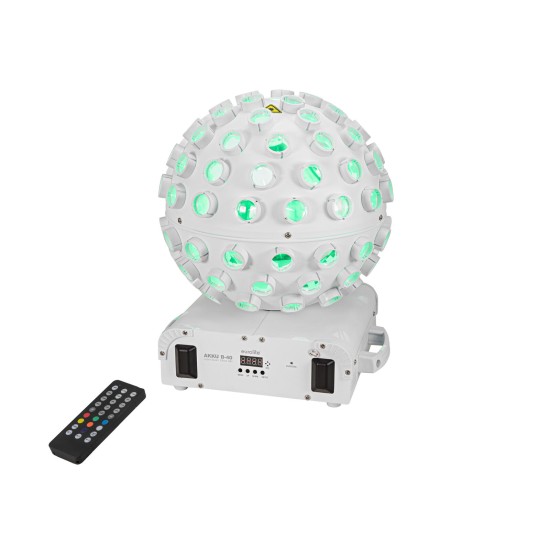 Effetto Luce Laser LED EUROLITE AKKU B-40 RGBW con AirW Wireless, Batteria e Telecomando - Bianco