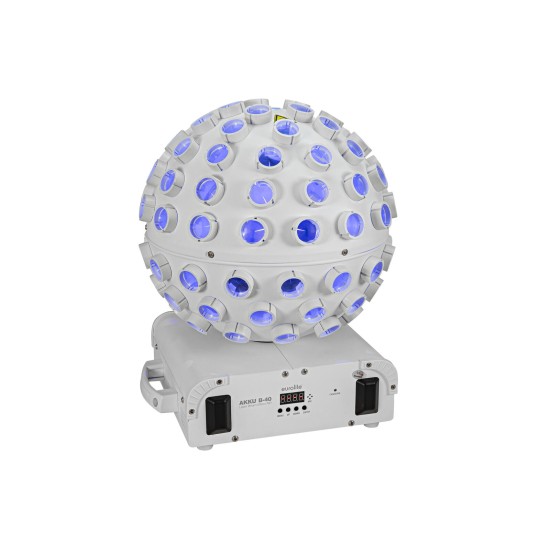 Effetto Luce Laser LED EUROLITE AKKU B-40 RGBW con AirW Wireless, Batteria e Telecomando - Bianco