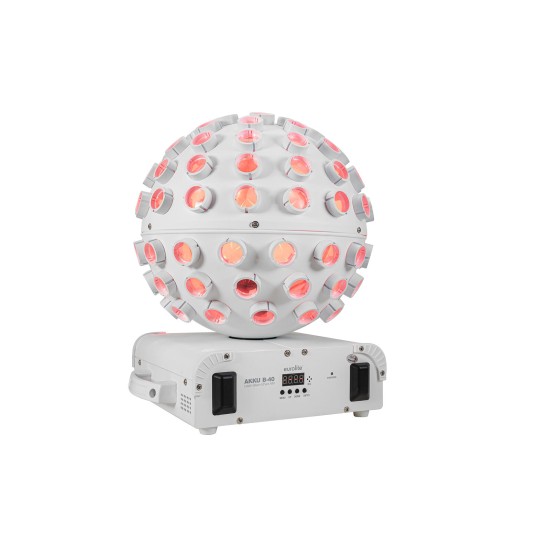 Effetto Luce Laser LED EUROLITE AKKU B-40 RGBW con AirW Wireless, Batteria e Telecomando - Bianco