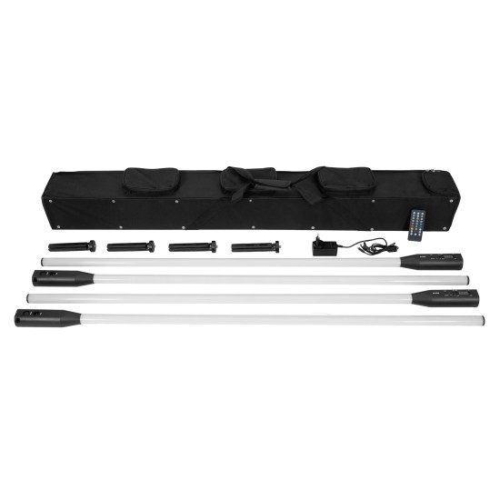 Set EUROLITE AKKU Slim Tube AIR: Tubo LED Effetto Luce DMX Wireless a Batteria