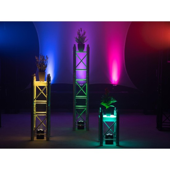 EUROLITE AKKU TL-3 QCL RGB+UV: Proiettore LED Trusslight a Batteria per Effetti di Luce Professionali