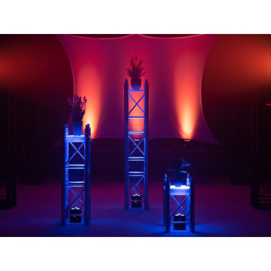 EUROLITE AKKU TL-3 QCL RGB+UV: Proiettore LED Trusslight a Batteria per Effetti di Luce Professionali