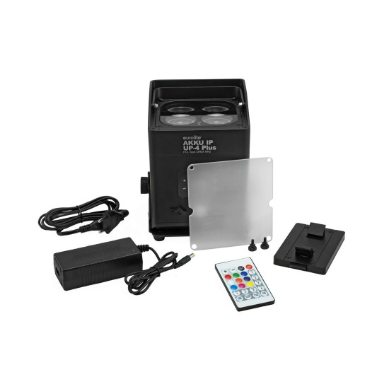 EUROLITE AKKU IP UP-4 Plus HCL Spot CRMX MK2 - Proiettore LED Professionale RGBWA+UV con Batteria e Controllo CRMX