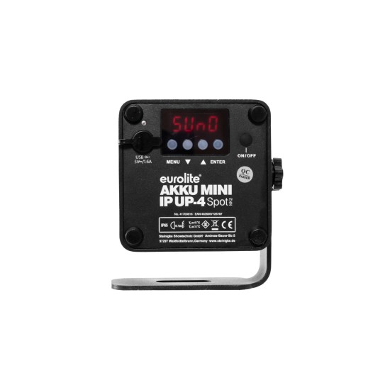 EUROLITE AKKU Mini IP UP-4 QCL Spot MK2 Uplight LED RGBW a Batteria IP65 con Telecomando