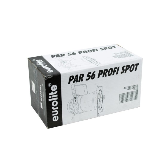 EUROLITE PAR-56 Proiettore LED da Palco Nero con Plug and Play