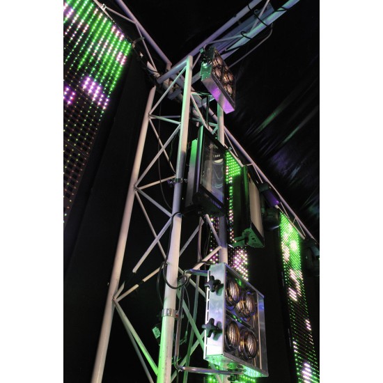 Accecatore Professionale 4xPAR-36 Alu - Effetti Luce Palco di Alta Qualità