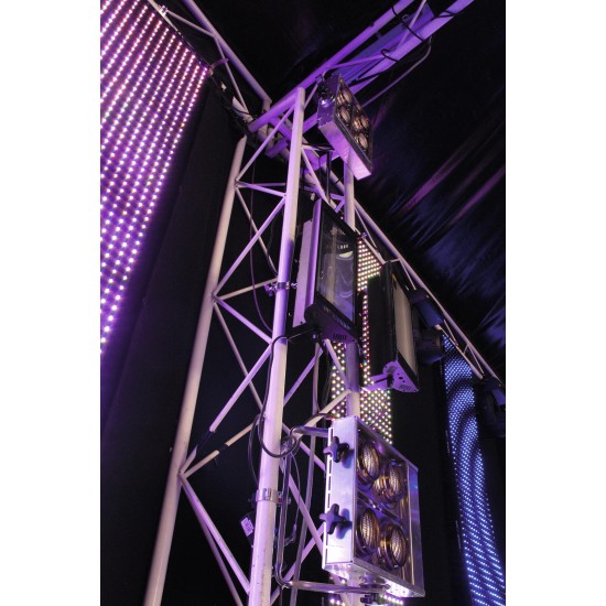 Accecatore Professionale 4xPAR-36 Nero - Effetti Luce Veloci e Regolabili