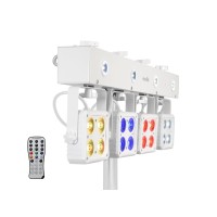 Proiettore LED EUROLITE KLS-180: Set di Luci RGBW Compatte con Effetto Stroboscopico e Controllo DMX