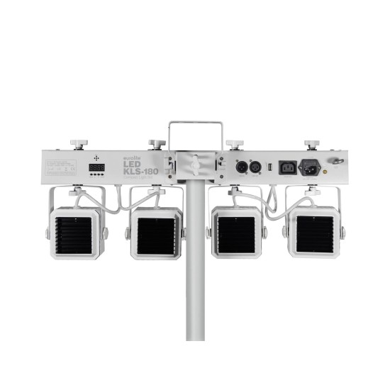 Proiettore LED EUROLITE KLS-180: Set di Luci RGBW Compatte con Effetto Stroboscopico e Controllo DMX