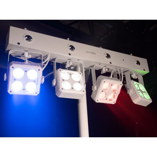 Proiettore LED EUROLITE KLS-180: Set di Luci RGBW Compatte con Effetto Stroboscopico e Controllo DMX