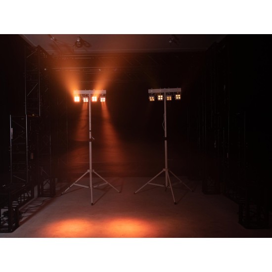 Proiettore LED EUROLITE KLS-180: Set di Luci RGBW Compatte con Effetto Stroboscopico e Controllo DMX