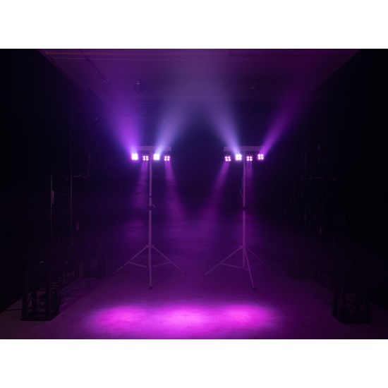 Proiettore LED EUROLITE KLS-180: Set di Luci RGBW Compatte con Effetto Stroboscopico e Controllo DMX