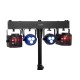 Set luci compatto EUROLITE LED KLS-120 Laser FX II con derby rotanti, spot LED RGBW e doppio laser RG DMX