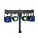 Set luci compatto EUROLITE LED KLS-120 Laser FX II con derby rotanti, spot LED RGBW e doppio laser RG DMX