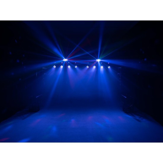 Set Luci Compatte EUROLITE LED KLS Scan Pro Next FX con Effetti UV e DMX