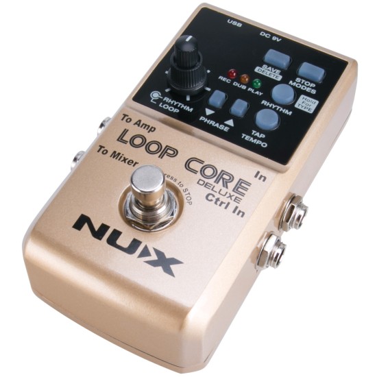 Kit Pedale Effetto Looper e Doppio Footswitch per Chitarra Elettrica - NUX Loop Core Deluxe 24-bit Looper Pedal Bundle Kit Pedale Effetto Looper e Doppio Footswitch per Chitarra Elettrica - NUX Loop Core Deluxe 24-bit Looper Pedal Bundle