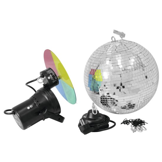 Set Eurolite di Sfere a Specchio 30 cm con Pinspot per Effetti Luce DMX